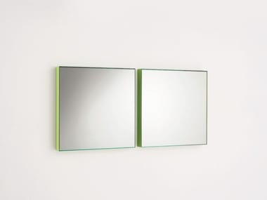 GIANO - Square wall-mounted mirror by Glas Italia