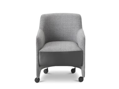 GILL - Easy chair with castors by I 4 Mariani
