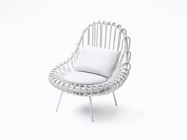 GIUNCO - Garden easy chair with removable cover by Paola Lenti