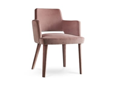 GRACE.P - Upholstered fabric chair with armrests by Colico