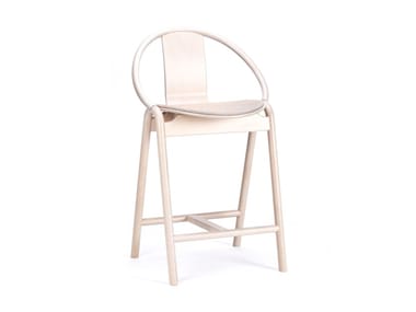 AGAIN - High stool with integrated cushion by TON