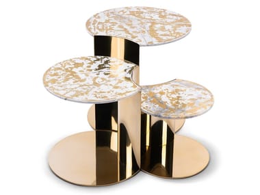 GRANGER - Round steel coffee table by Visionnaire