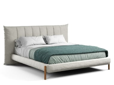 GROOVE - Fabric double bed with upholstered headboard by Novamobili