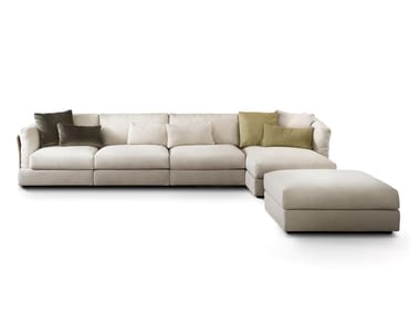 GROOVY - Corner sectional modular fabric sofa by Lema