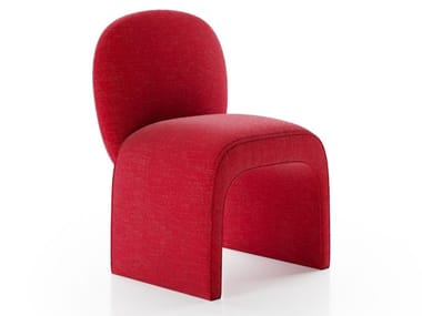 GUEST - Sled base upholstered fabric chair by Liu Jo Living Collection