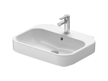 HAPPY D.2 - Rectangular ceramic washbasin by Duravit