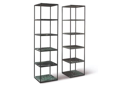 HARDY - Open freestanding metal bookcase by Meridiani