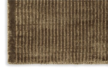 HARP - Handmade rectangular striped silk rug by Poltrona Frau