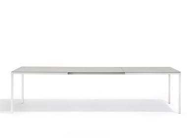 HELSINKI 35 - Extending rectangular steel table with ceramic top by Desalto