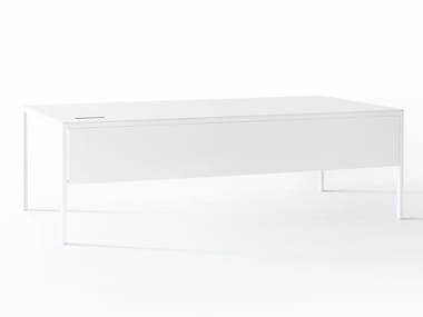 HELSINKI - Rectangular steel office desk with drawers by Desalto