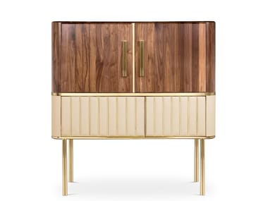 HEPBURN - Walnut highboard with doors by Essential Home