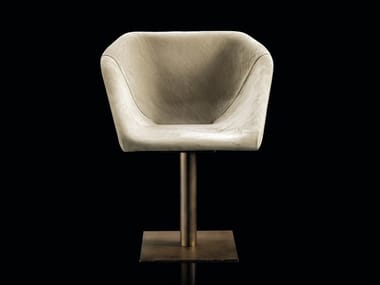 HEXAGON - Swivel leather chair by Henge