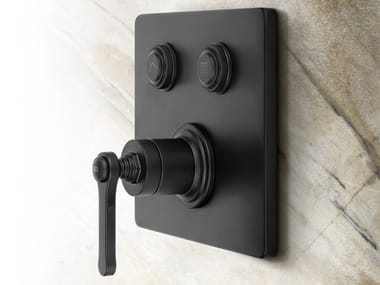 HI-FI ECLECTIC SINGLE-LEVER - Recessed metal shower tap with plate by Gessi