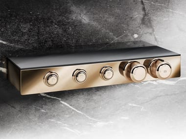 HI-FI ECLECTIC SHELF - External metal shower tap with plate by Gessi
