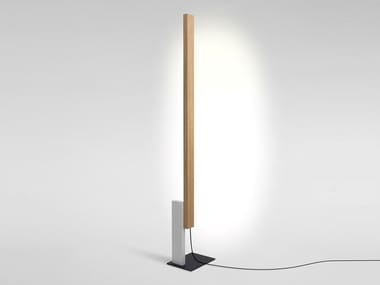 HIGH LINE - LED wooden floor lamp with dimmer by Marset