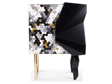 HONEYCOMB - Wooden highboard with doors by Royal Stranger