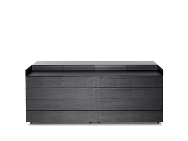 HUB - Wooden chest of drawers by Porro