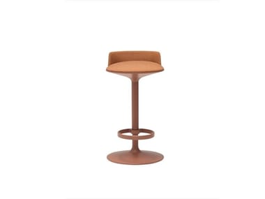 HULA BQ2970 - Upholstered height-adjustable stool with footrest by Andreu World