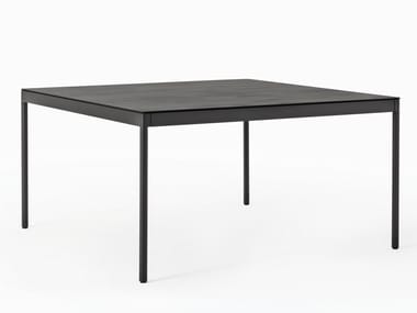 ICARO 015 - Square steel dining table with drawers by Desalto