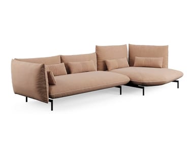 ICE BREAKER - Sectional fabric sofa with chaise longue by Liu Jo Living Collection