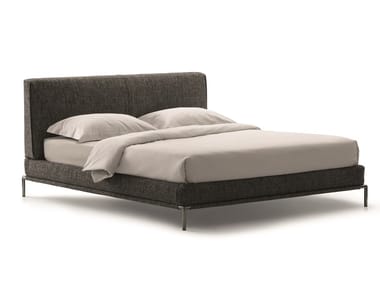 ICON - Upholstered fabric double bed with removable cover by Flou