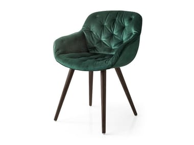 IGLOO SOFT - Tufted velvet chair by Calligaris