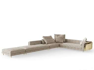 IMPERFECTIO - Corner modular fabric sofa with chaise longue by Boca do Lobo