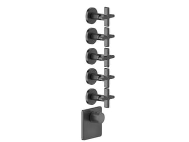 INCISO - 6 hole Recessed thermostatic metal shower mixer by Gessi