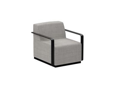PAU - Upholstered fabric easy chair with armrests by Inclass