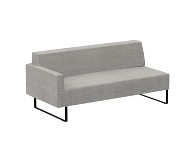 TETRIS - Sectional sled base fabric sofa by Inclass