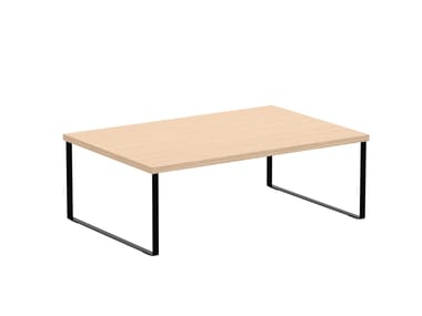 TETRIS - Rectangular sled base oak coffee table by Inclass