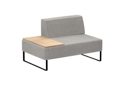 TETRIS - Sectional sled base fabric armchair by Inclass