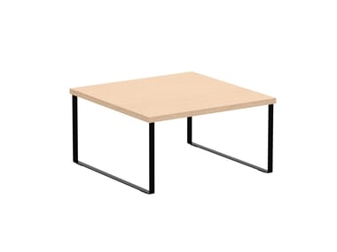 TETRIS - Square sled base oak coffee table by Inclass