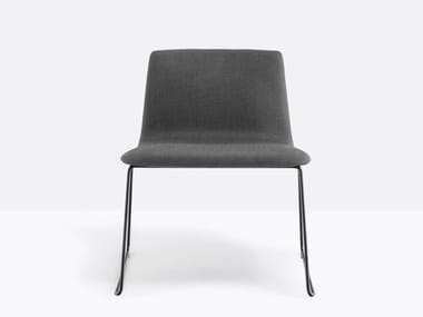 INGA 5688 - Sled base upholstered easy chair by Pedrali