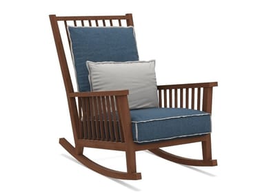 INOUT 709 - Rocking iroko garden armchair by Gervasoni