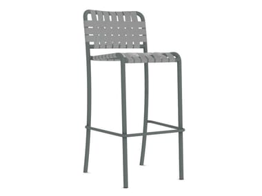 INOUT 828 - High aluminium garden stool with back by Gervasoni