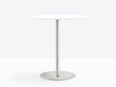 INOX 4412 - Round steel contract table by Pedrali