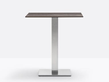 INOX 4441 - Square steel contract table by Pedrali