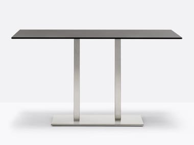 INOX 4467 - Rectangular steel contract table by Pedrali