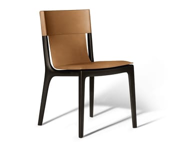 ISADORA - Tanned leather chair by Poltrona Frau