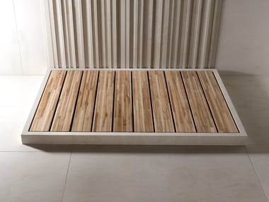 ISHIBURO - Teak shower tray by Salvatori