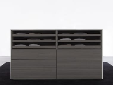 ISOLA - Wooden chest of drawers by Porro