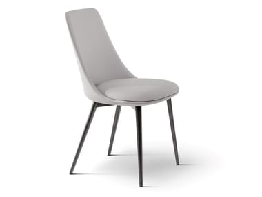 ITALA - Upholstered leather chair by Bonaldo