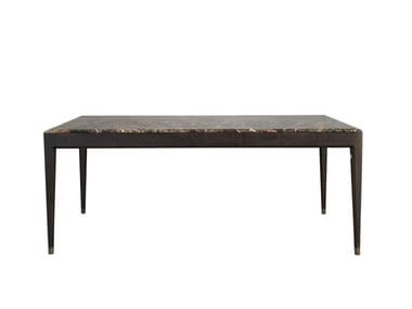 ITALO - Rectangular ash and marble table by Morelato