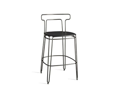 JACKIE.SS - High steel stool with back by Colico