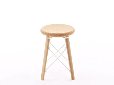 JACKJR - Low wooden stool by Colico