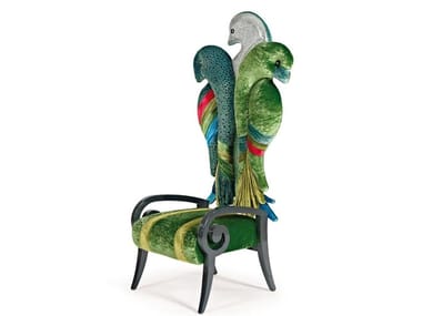 JALOUSIE - High-back fabric armchair by Sicis