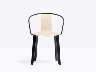 JAMAICA 2915 - Multi-layer wood chair with armrests by Pedrali