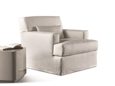 JAMES SLIM - Fabric armchair with armrests by Meridiani