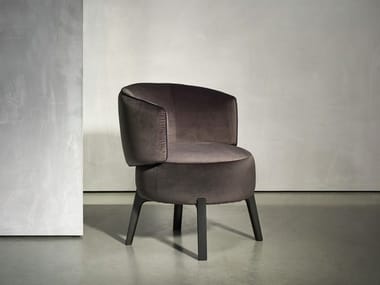 JANE - Fabric dining chair with armrests by Piet Boon